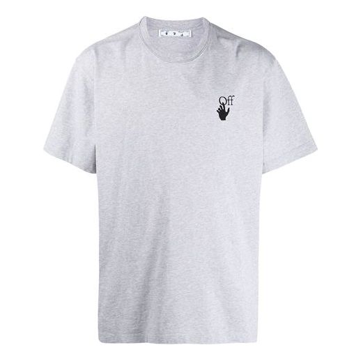 Off-White Arrow Printing Short Sleeve Loose Fit Gray OMAA038R21JER0020825