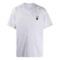 Off-White Arrow Printing Short Sleeve Loose Fit Gray OMAA038R21JER0020825