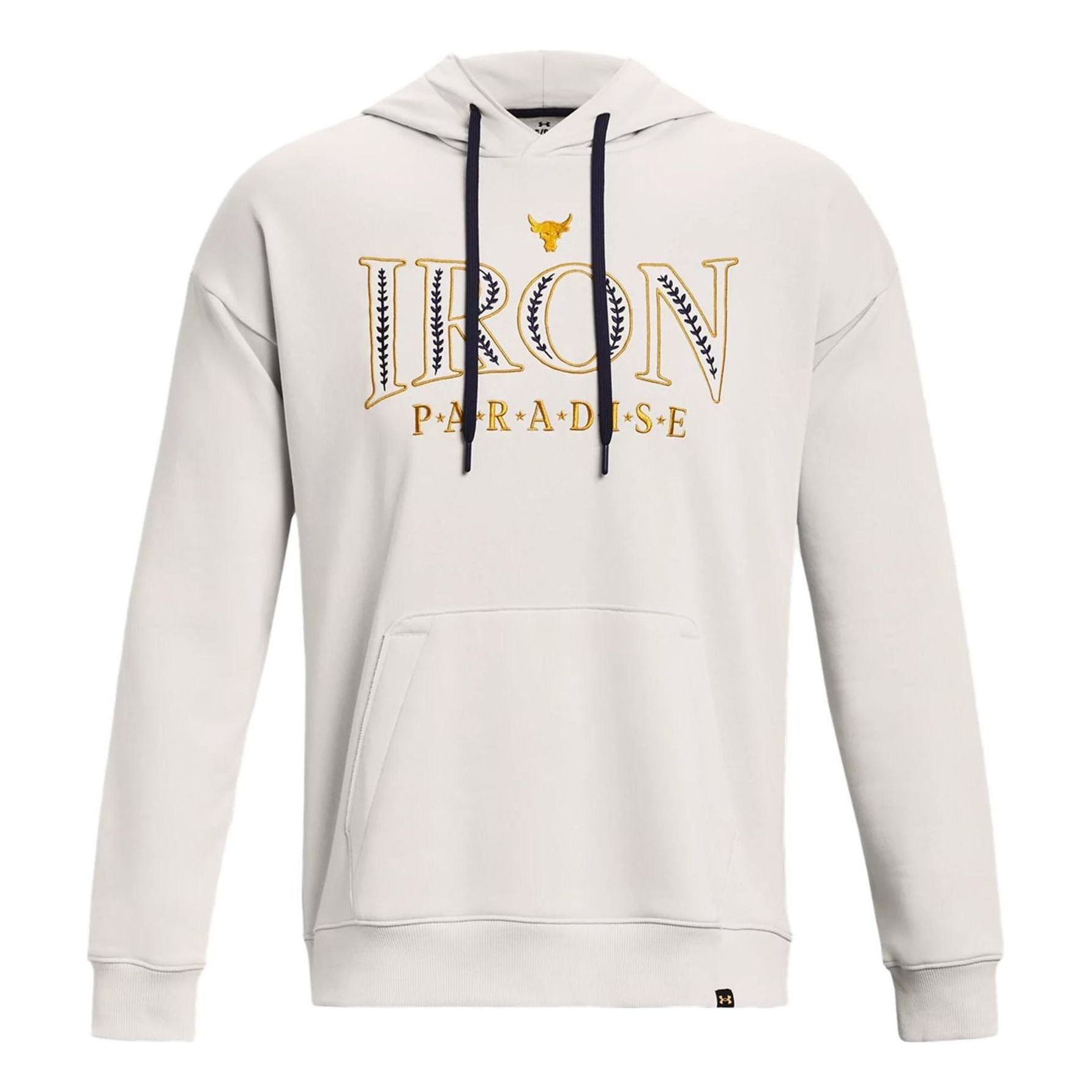Under Armour Project Rock Iron Paradise Embroidered Hoodie 'White' 1380115-114