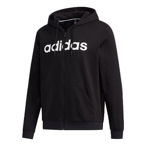 adidas Neo Sportswear Pullover Hoodie 'Black White' FP7434