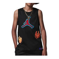 (GS) Air Jordan Patch Pack Jersey 'Black' 95C644-023