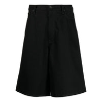 Off-White Logo-Print Knee-Length Shorts 'Black' OMYC010C99DEN0011001