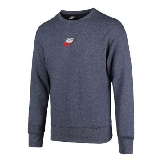 Nike Sportswear Heritage Small Logo Round Neck Pullover Blue 928428-410