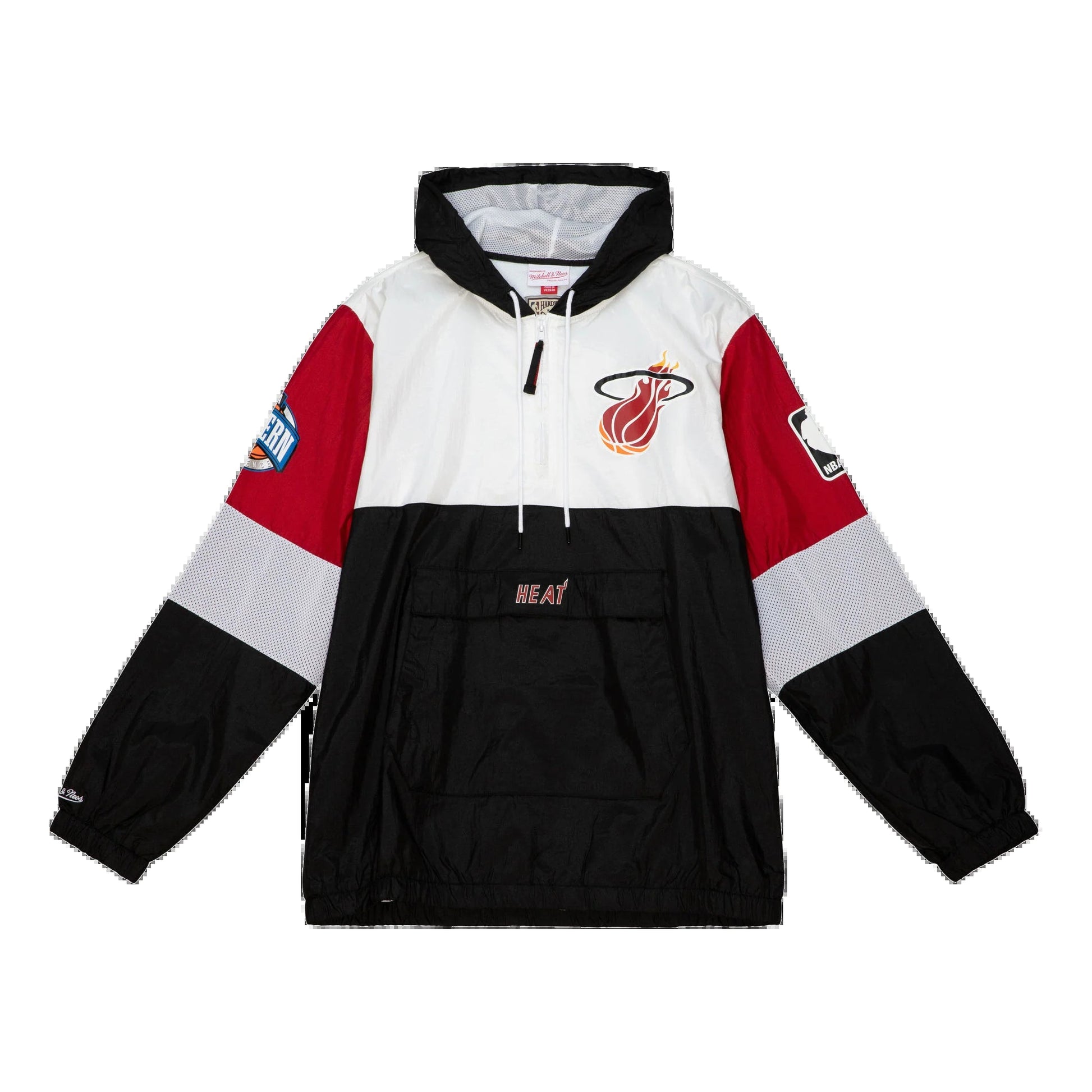 Mitchell & Ness x NBA Miami Heat Windbreaker Jacket 'White' OJPO5379-MHEYYPPPBLCK