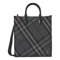 Burberry 25 Check Tote Shoulder Bag 'Black' 8111253