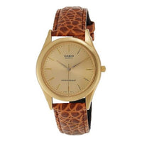 Casio Fashion Stylish Business Leather Strap Analog Watch 'Brown Gold' MTP-1093Q-9A
