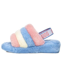 (WMNS) UGG Fluff Yeah Slide Shoe Pink Blue Stripe 1097169-PSTR