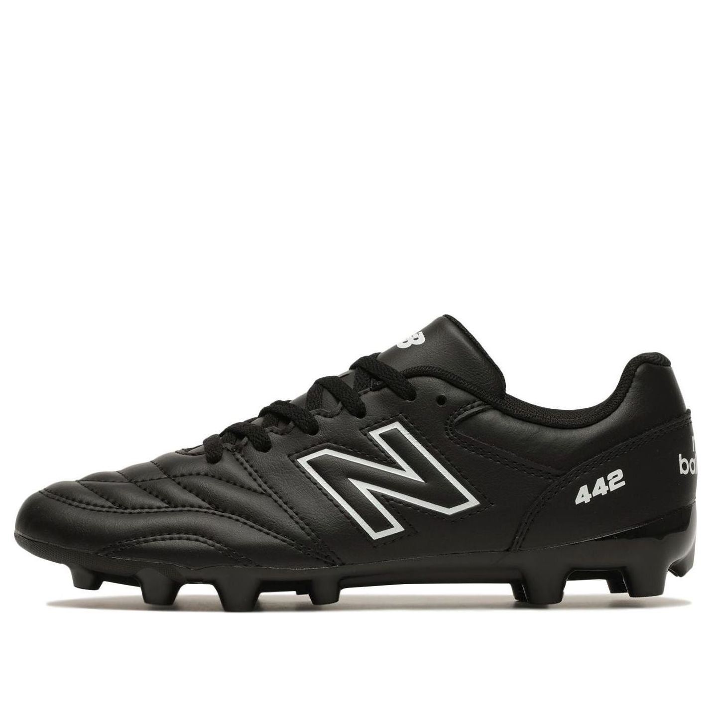 (GS) New Balance 442 V2 Academy JNR HG Wide 'Black White' JS43HBK2