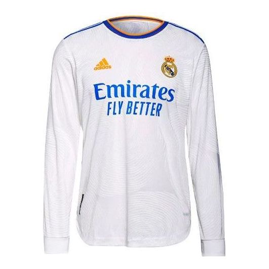adidas Real Madrid 2021/22 Authentic Home Jersey Asia Sizing 'White Blue' GR3995