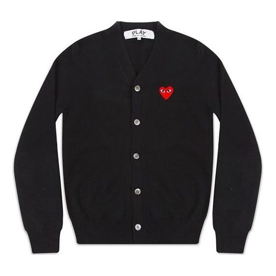 COMME des GARCONS PLAY Cardigan Red Emblem 'Black' AZ-N008-051-1