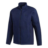 adidas Quilting Jk Golf Sports Stand Collar Jacket Blue FS6956