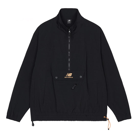 New Balance Men's New Balance Logo Printing Half Zipper Sports Jacket Black AMJ13359-BK