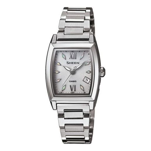 CASIO Waterproof SHEEN Sapphire Crystal Solar Powered Stainless Steel Strap Silver Analog SHW-1503D-7A