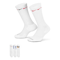 Nike Printing Logo Athleisure Casual Sports Socks 3 Pairs White DH3822-902