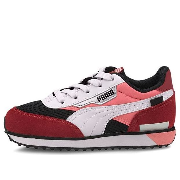 (PS) PUMA Future Rider Galaxy Sports Running Shoes White/Black/Red 374425-03