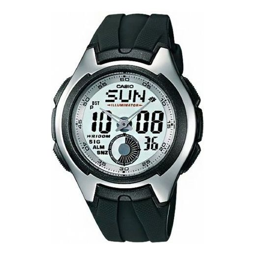 CASIO Quartz Waterproof Sports Mens Black Analog/Digital Combo AQ-160W-7BVDF