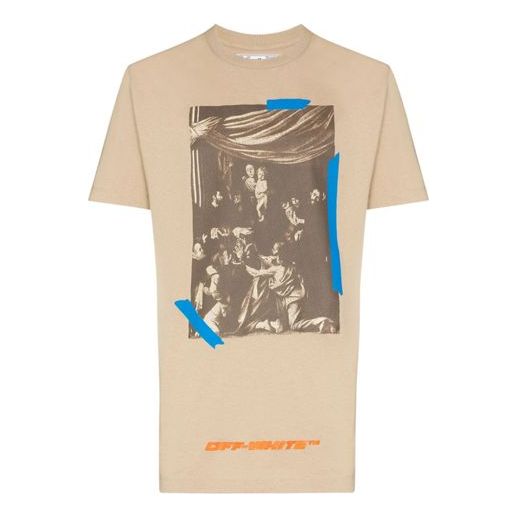 Off-White Browns 50 Co-branded Caravaggio Men Cream Color OMAA027G20JER021