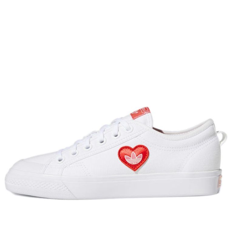 (WMNS) adidas Nizza Trefoil 'White Red' H01128