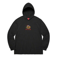 Supreme Dragon Hooded L/S Tops 'Black Yellow' SUP-SS22-262