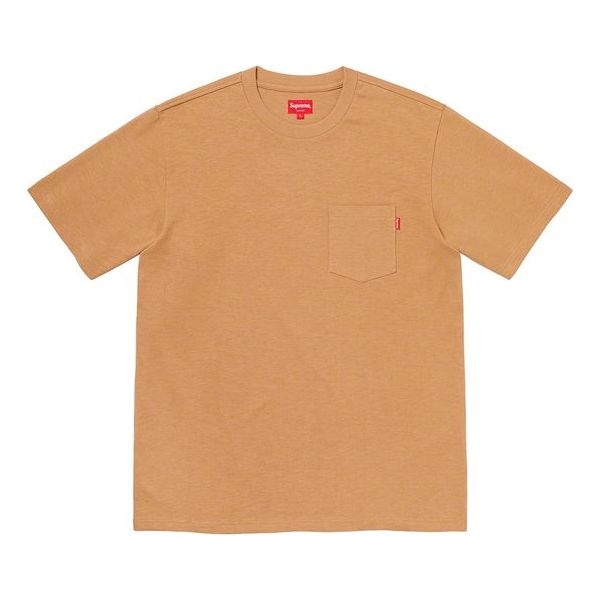 Supreme SS20 Week 1 S/S Pocket Tee Basic Short Sleeve Unisex Light Brown SUP-SS20-140
