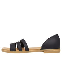 (WMNS) Crocs Tulum Flat Sandals 'Black' 206109-00W