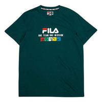 FILA FUSION Athleisure Casual Sports Dropped Shoulder Sleeves Short Sleeve Green T11M032105F-DG