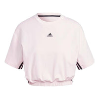 (WMNS) adidas Dance 3-Stripes Crop T-Shirt Asia Sizing 'Pink Black' IM4975
