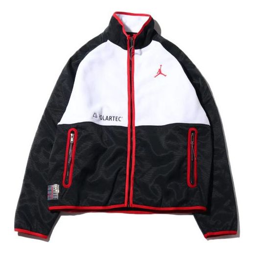 Air Jordan 11 M J Lgc Plr Flc Jacket 'Black White Red' CU1492-010