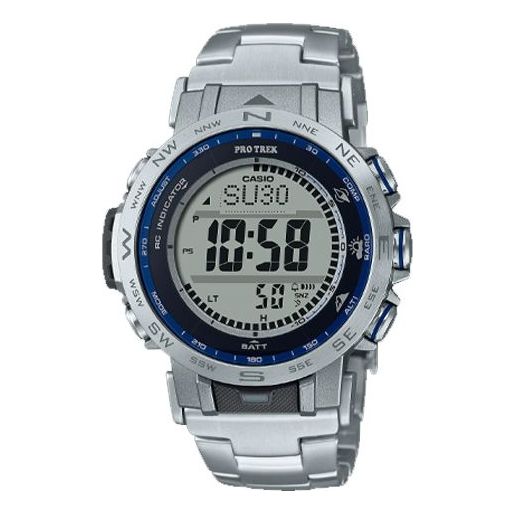 CASIO Solar Powered Sports Mens Silver Digital PRW-31YT-7JF