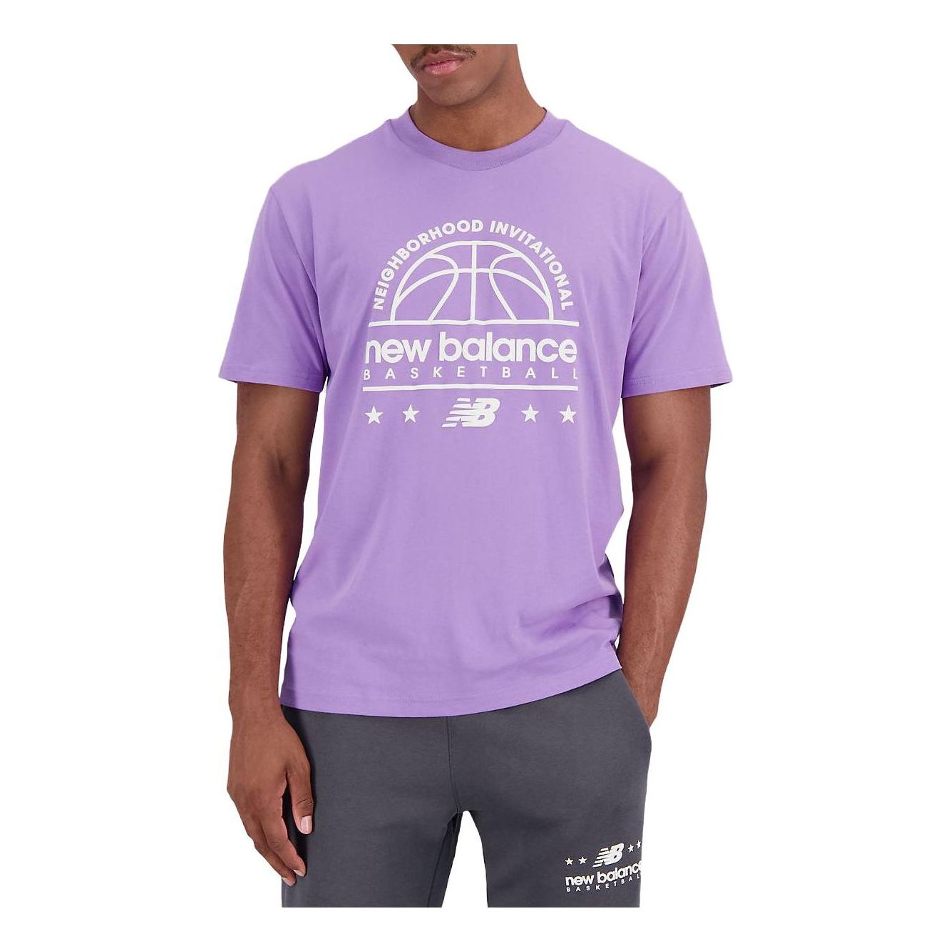 New Balance Hoops Invitational Short Sleeve T-Shirt Asia Sizing 'Twilight' MT31586-TWI