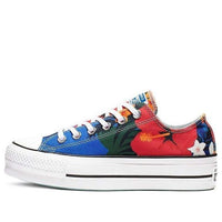 (WMNS) Converse Chuck Taylor All Star Paradise Prints Lift Low-Top Floral 'White Red Blue' 563976C