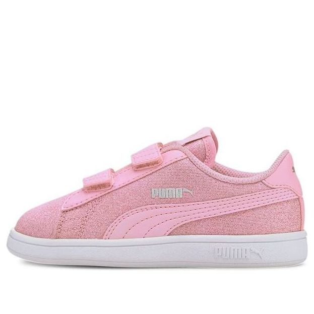 (PS) PUMA Smash V2 Glitz Glam Running Shoes Pink/White 367378-19