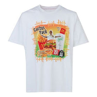 Men's Travis Scott x Mcdonald Crossover Fries Alphabet Short Sleeve White T-Shirt TC-259