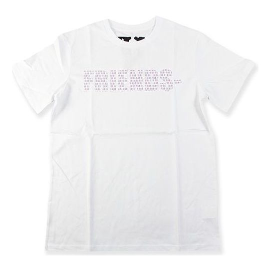 VLONE TEE Short Sleeve Unisex White Blue T-Shirt VLTE19003