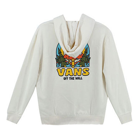 (WMNS) Vans Back Pattern Printing Pullover Hoodie Beige VN0A5F6G3KS