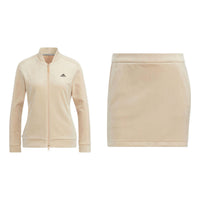 (WMNS) adidas 3-Stripes Stretch Corduroy Suit Asia Sizing 'Beige' HI1498