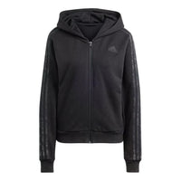 (WMNS) adidas ALL SZN French Terry 3-Stripes Garment Wash Full-Zip Hoodie Asia Sizing 'Black' IQ3685