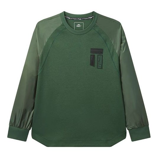 Men's FILA x 3.1 Phillip Lim Crossover Silicone Logo Casual Long Sleeves Green T-Shirt F11M036203F-DG