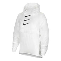 (WMNS) Nike Run Division Casual Breathable Sports Windproof Hooded Jacket White DA1276-100