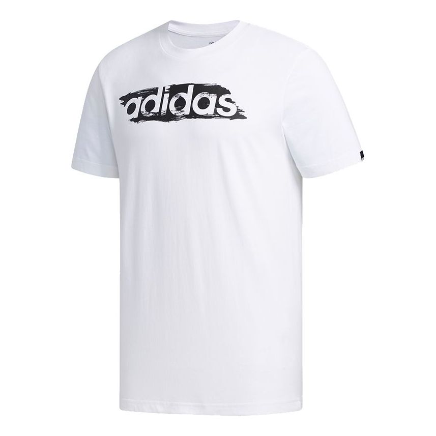 adidas M BRSHSTRK V2 T Basketball Sports Printing Round Neck Short Sleeve White FM6275