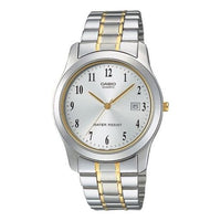CASIO Waterproof Stainless Steel Strap White Dial Mens White Analog MTP-1141G-7B
