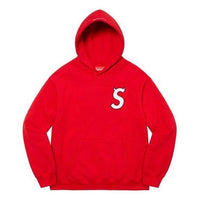Supreme S Logo Hooded Sweatshirt 'Red White' SUP-FW22-256