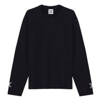 Men's KENZO Logo Alphabet Printing Long Sleeves Black FA65TS1504SK-99