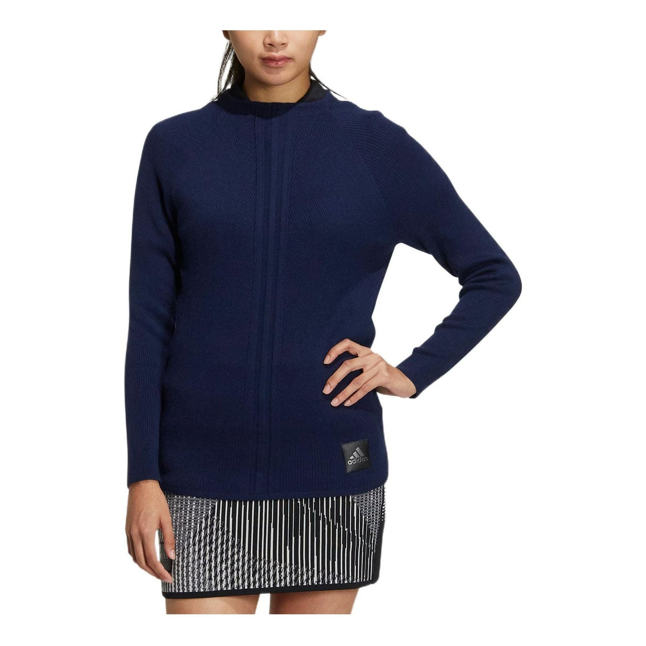 (WMNS) adidas Statement Blended Cashmere Pullover Sweater Asia Sizing 'Navy' HG1678