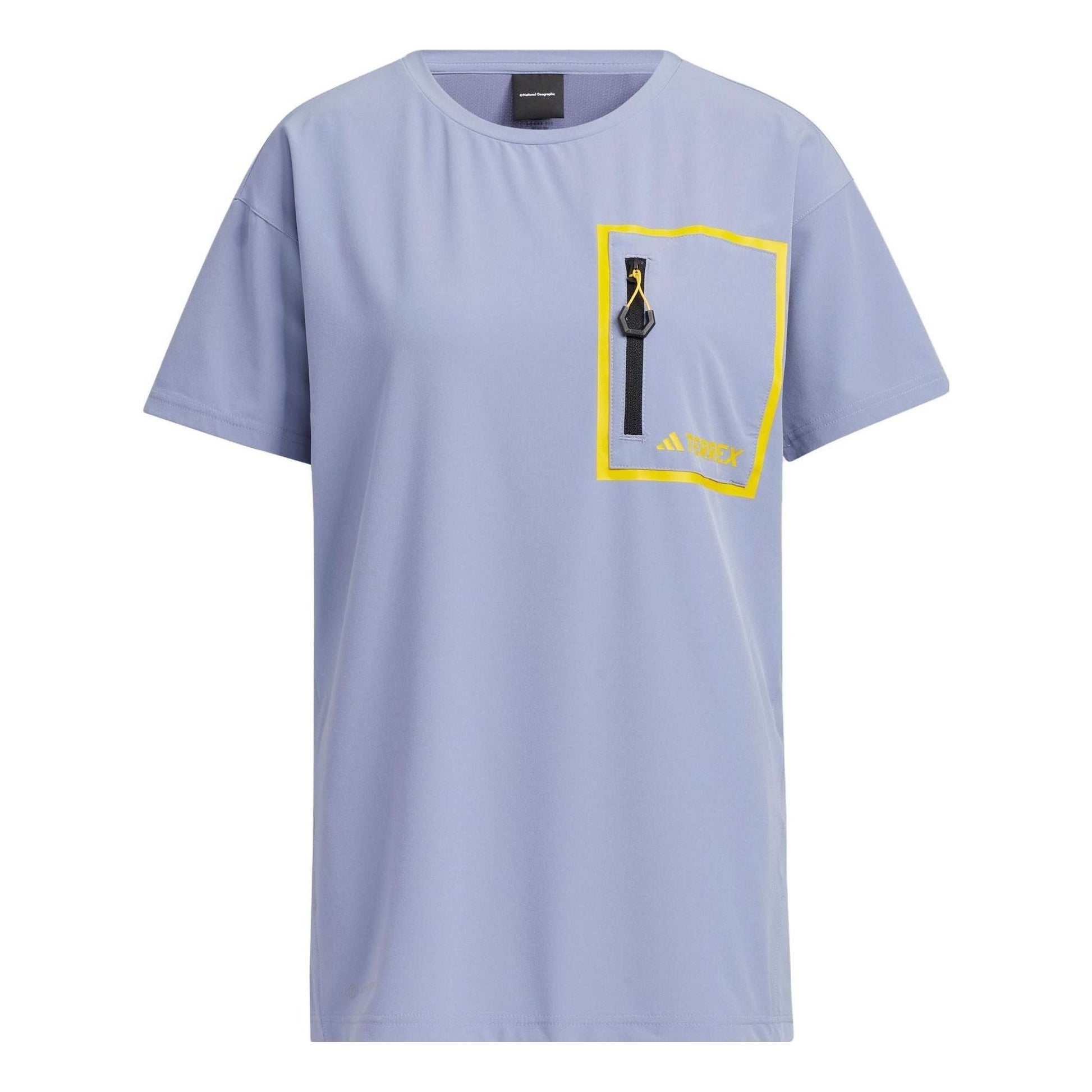 (WMNS) adidas National Geographic T-Shirt Asia Sizing 'Purple Yellow' IC1996