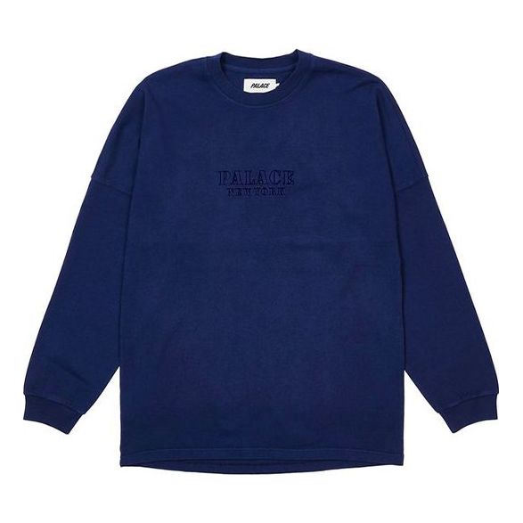 PALACE Unisex Drop Shoulder Logo Sweatshirt Blue P20ES039