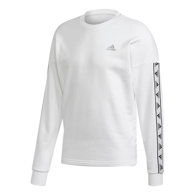adidas Logo Print Round Collar Leisure Sports Jacket Men's White GL2217