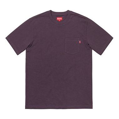 Supreme FW18 S/S Pocket Tee Plum Short Sleeve Purple SUP-FW18-075