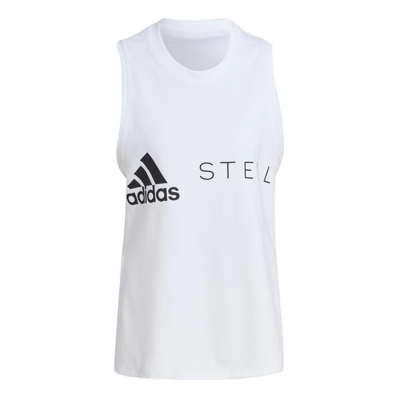 (WMNS) adidas by Stella McCartney Sportswear Logo Tank Top Asia Sizing 'White Black' HA8972