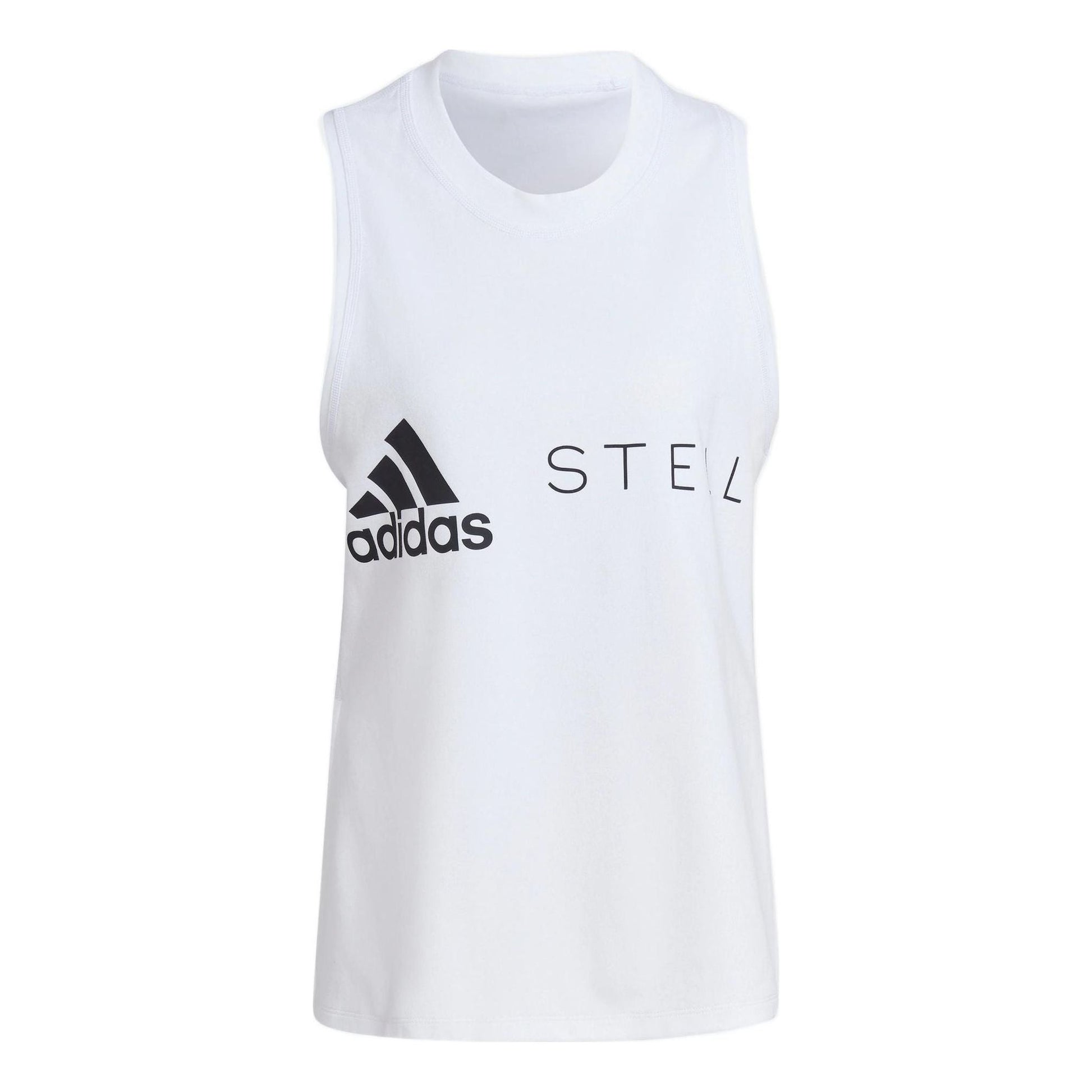 (WMNS) adidas by Stella McCartney Sportswear Logo Tank Top Asia Sizing 'White Black' HA8972